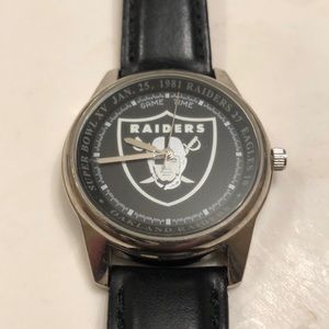 Raiders Leather Wristwatch